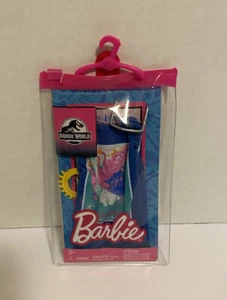 Barbie Clothing Fashion Pack Blue Dress Jurassic World & Sunglasses Necklace New - Picture 1 of 6