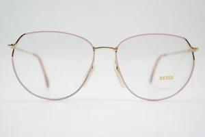 Vintage Brille Zeiss 6824 Gold Pink Oval Brillengestell eyeglasses - Picture 1 of 6