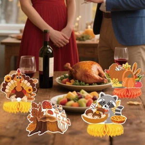 12pcs Celebration Thanksgiving Honeycomb Ball Decor Home Decoration - Picture 1 of 11