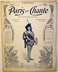 7 N° de la revue PARIS QUI CHANTE - 1903 / 1919 -partitions musicales de films - Picture 1 of 7