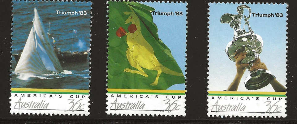 Australia Scott #1001-03, Singles 1986 Juego Completo FVF MNH Foto 1 de 1