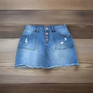 Justice - Denim Skort - Size 12- With Pockets - NWOT Button Front - Picture 1 of 7