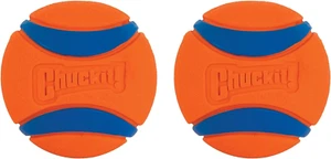 Chuckit! Ultra Ball Dog Toy, Medium (2.5 Inch Diameter) Pack of 2, for Breeds 20 - Picture 1 of 7
