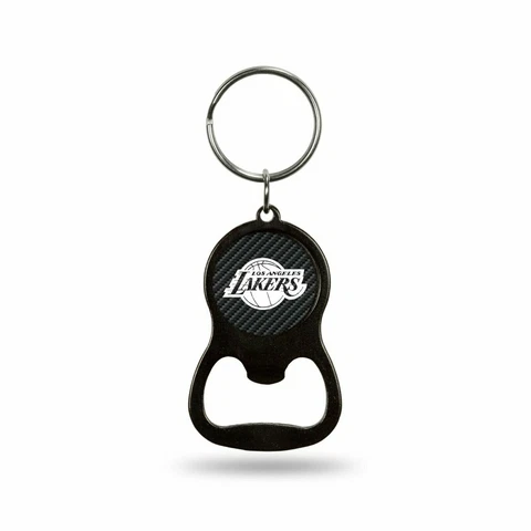 Los Angeles Lakers Keychain Bottle Opener Carbon Fiber Design Metal Basketball Cover