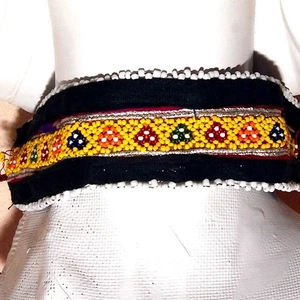 Gargantilla bordada tribal ATS danza del vientre Kuchi Afghani 798g2 - Imagen 1 de 3