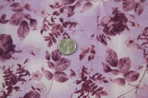 56" x 44W David Textiles Quilt Cotton Fabric Purple Floral Romantic Tonal Lilac - Picture 1 of 7