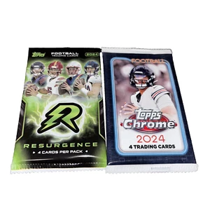 2024 Topps Resurgence & 2024 Topps Chrome Football- 4 Card Packs-Free Shipping!! - Picture 1 of 4