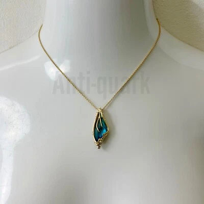 COLLAR ALA MARIPOSA LUCITE AZUL MYSTERE ALEXIS BITTAR JARDÍN 2+ DESCUENTO Foto 1 de 4