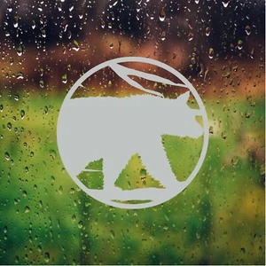Bear Sliding Door Indicator Safety Film Etched Frosted Vinyl Decals Stickers BB - Picture 1 of 4