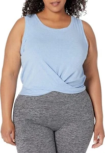 Amazon Essentials Women's Soft Cotton Knot Front Cropped Yoga Tank ( Core 10 ) - Picture 1 of 6