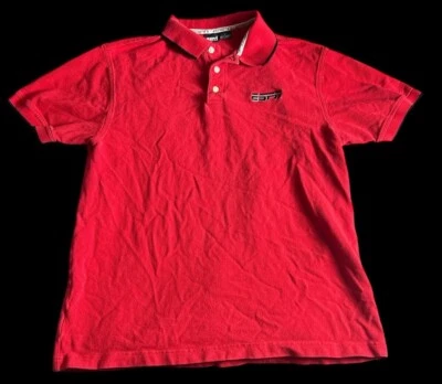 ESPN Polo Shirt Mens Large Red Embroidered Logo Golf Sports - Image 1 of 3