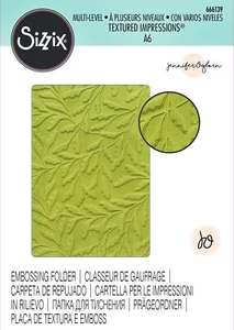 Sizzix Delicate Leaves ML Embossing folder #666139 Retail $11.99 Jennifer Ogborn - Picture 1 of 2