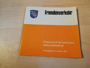 Fremdenverkehr Marburg Biedenkopf Hessen 1977 Buch mit Karte - Bild 1 von 3