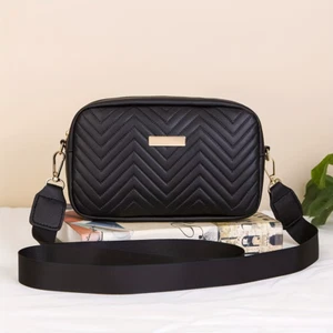 Women's Mini Quilted Crossbody Wallet, Trendy PU Shoulder Bag, Casual Handbag - Picture 1 of 14