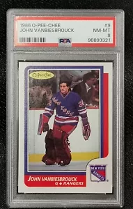 1986 O-PEE-CHEE JOHN VANBIESBROUCK #9 ROOKIE RC PSA 8 - Picture 1 of 2