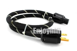 Hi-End Gold Plated Power Line Copper Audio Mains Power Cable IEC US Plug 1M/3FT - Picture 1 of 3