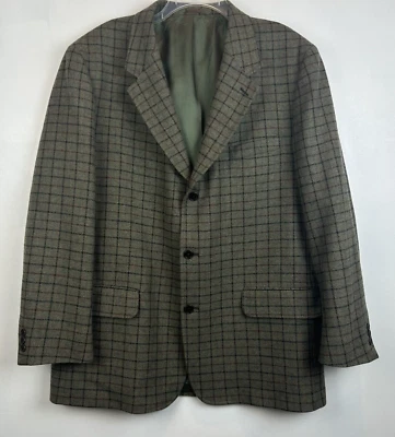 Blazer J Crew Oarsman para Hombres 44R Abrigo Deportivo de Lana Verde a Cuadros Preppy Clásico Foto 1 de 4