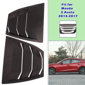 Black For Mazda 3 Axela 2014-2017 Side Window Louver Vent Cover Trim Panel - Bild 1 von 10