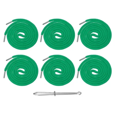 6 Pcs Hoodie Strings Drawstring Cords with Easy Threader (Grass Green) Foto 1 de 4