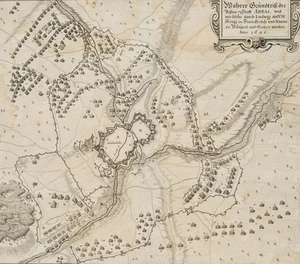 Tarjeta militar. Asedio Arras 1640, KSt. Barroco Desconocido (Siglo XVIII) - Imagen 1 de 4