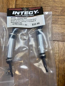 Integy T8564SILVER V3 HD Steel Rear Drive Shaf: Traxxas 1/10 Slahs/Stampede 4X4 - Picture 1 of 1