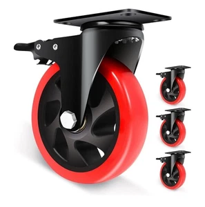 Nefish Lenkrollen 5 Zoll Schwerlast Polyurethan 4er Set - Bild 1 von 3