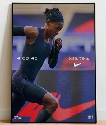 Faith Kipyegon Running World Record Athlete Wall Decor Poster, No Frame - Image 1 of 4