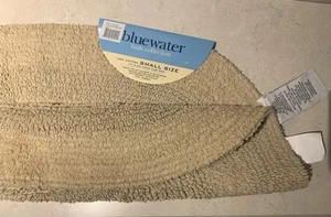 Bluewater Bath Collection, Reversible Bath Mat, Tan, Small Oval, 17X24, Cotton - Picture 1 of 2