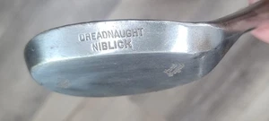 Antique Vintage Dreadnaught Hand Forged Hickory Wood Shaft Golf Club Niblick - Picture 1 of 10