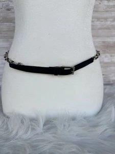 Calvin Klein Gürtel schwarz Lackleder & Kette Damen Größe M - Bild 1 von 5