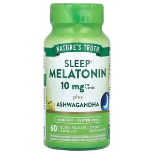 Melatonin 10 mg Plus Ashwagandha, 60 Quick Capsules, Nature's Truth Envío 24/48H - Bild 1 von 2