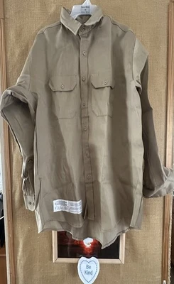NWOT Bulwark FR Protective Apparel XL Regular men’s long sleeve Khaki shirt ARC - Image 1 of 4