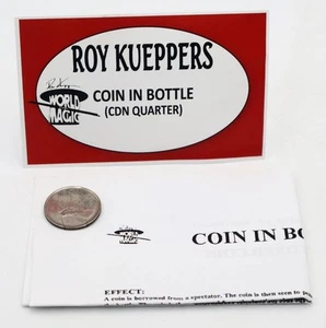 Moneda en botella (cuarto CDN canadiense) por Roy Kueppers Magic Trick - Imagen 1 de 3