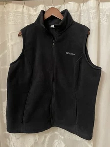 Chaleco polar Columbia Benton Springs para mujer 1X negro bolsillos con cremallera completa senderismo - Imagen 1 de 5