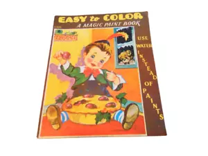 1942 children's Easy to Color Magic Paint Book by Samuel Lowe Co.- uncolored - Picture 1 of 7