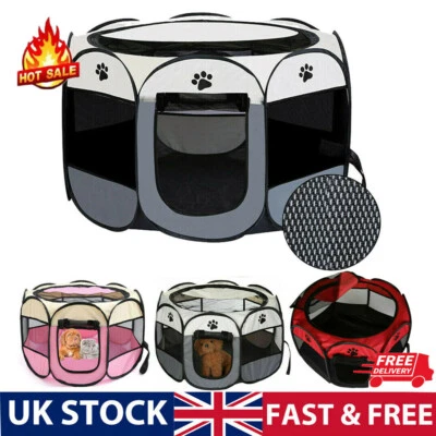 Soft Foldable Fabric Dog Crate Cat Cage Pet Portable Travel Puppy Play Pen Tent