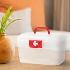 First Aid Storage Box Removable Tray First Aid Case for Arts Crafts Office