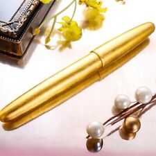 Wancher Hirota Urushi Lacquer Ebonite Fountain Pen Gold Leaf B Nib Gold