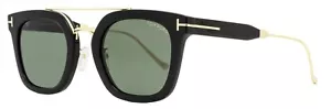 Tom Ford Sunglasses Alex-02 FT0541 05N Black Gold Unisex Green Lens 51-25-145 - Picture 1 of 4
