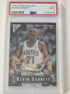 1995-96 Topps Gallery - New Editions #41 Kevin Garnett (RC) Timberwolves Psa 9 - Bild 1 von 2