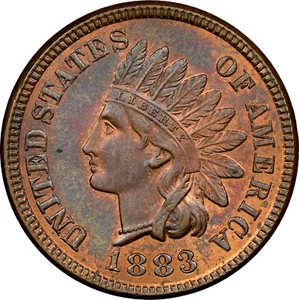 Indian Head Cent 1883 NGC MS-64 Red and Brown!!! - Picture 1 of 9