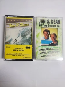 Jan & Dean Cassette Lot Of 2 Surf City & All Time Greatesr Hits - Picture 1 of 11