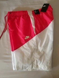 Nuovi pantaloncini da pista Nike Air Sportswear Windrunner da uomo grandi bianchi rosa - Foto 1 di 10