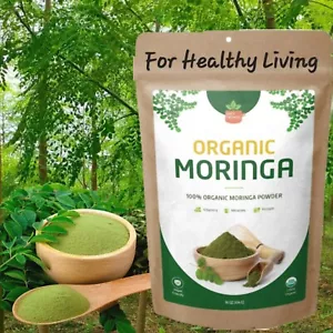 ORGANIC Moringa Leaf Powder, Oleifera, Non-GMO, 16oz Natural Pure, Healthy - Picture 1 of 8