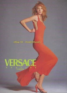 VERSACE 1-Page Magazine PRINT AD Spring 1996 AMBER VALLETTA woman's feet ankles - Picture 1 of 1