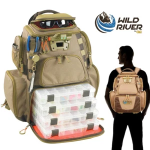 Wild River WT3604 Tackle Tek Nomad LED Lighted Fishing Backpack Tackle Bag Large - Picture 1 of 9