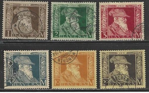 SELLOS BAVIERA #86-91 -- PRINCE LUITPOLD -- 1911 -- USADOS - Imagen 1 de 3