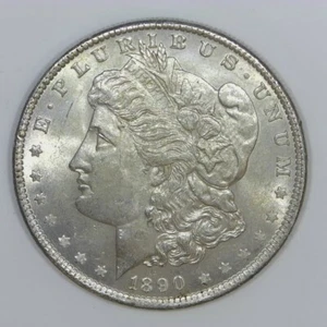Dólar de plata Morgan 1890 90% moneda de 1 dólar estadounidense BU d672 - Imagen 1 de 2