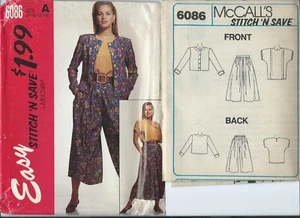 M 6086 Schnittmuster JACKE Juwel BLUSE Split ROCK Nähen Gr. 8,10,12,14 UNGESCHNITTEN - Bild 1 von 1