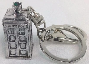 3D TARDIS Doctor Who Science Fiction TV Series - Imported Metal Keychain Keyring - Picture 1 of 5